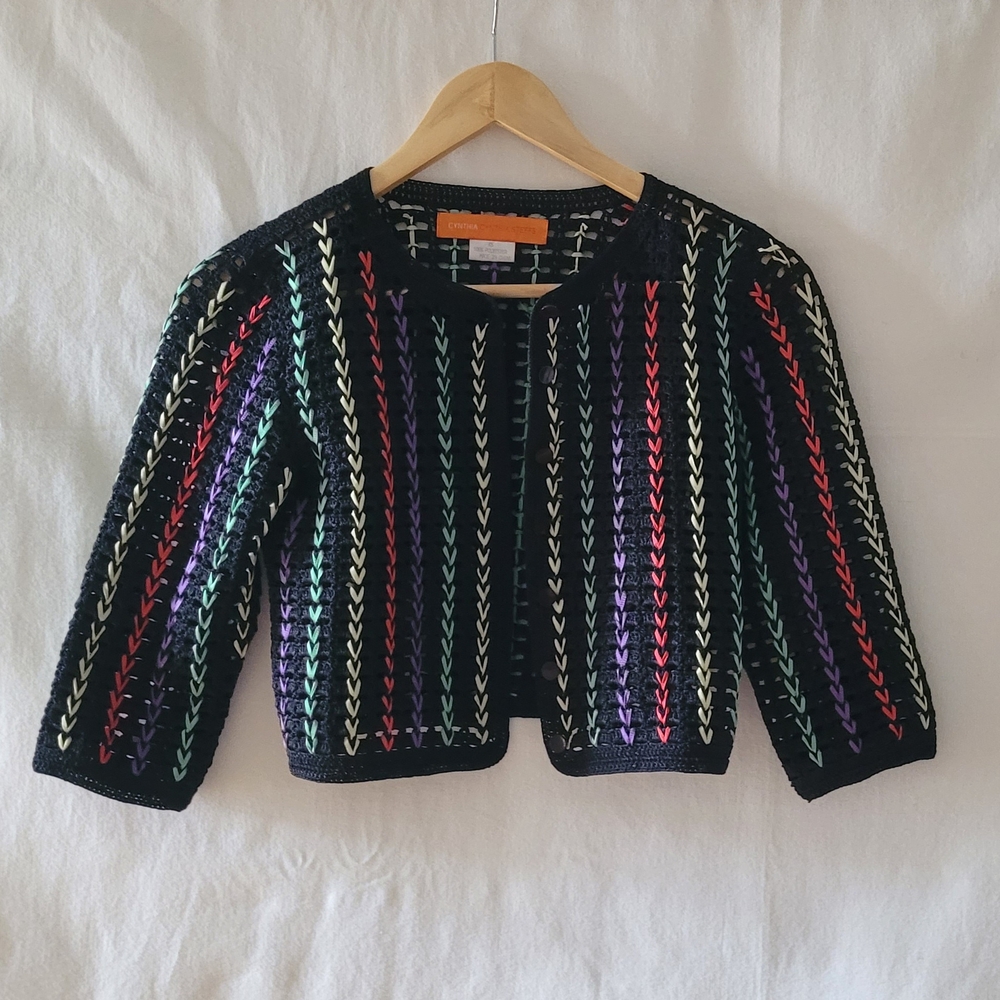 Cynthia Steffe Ribbon cardigain multicolor bolero